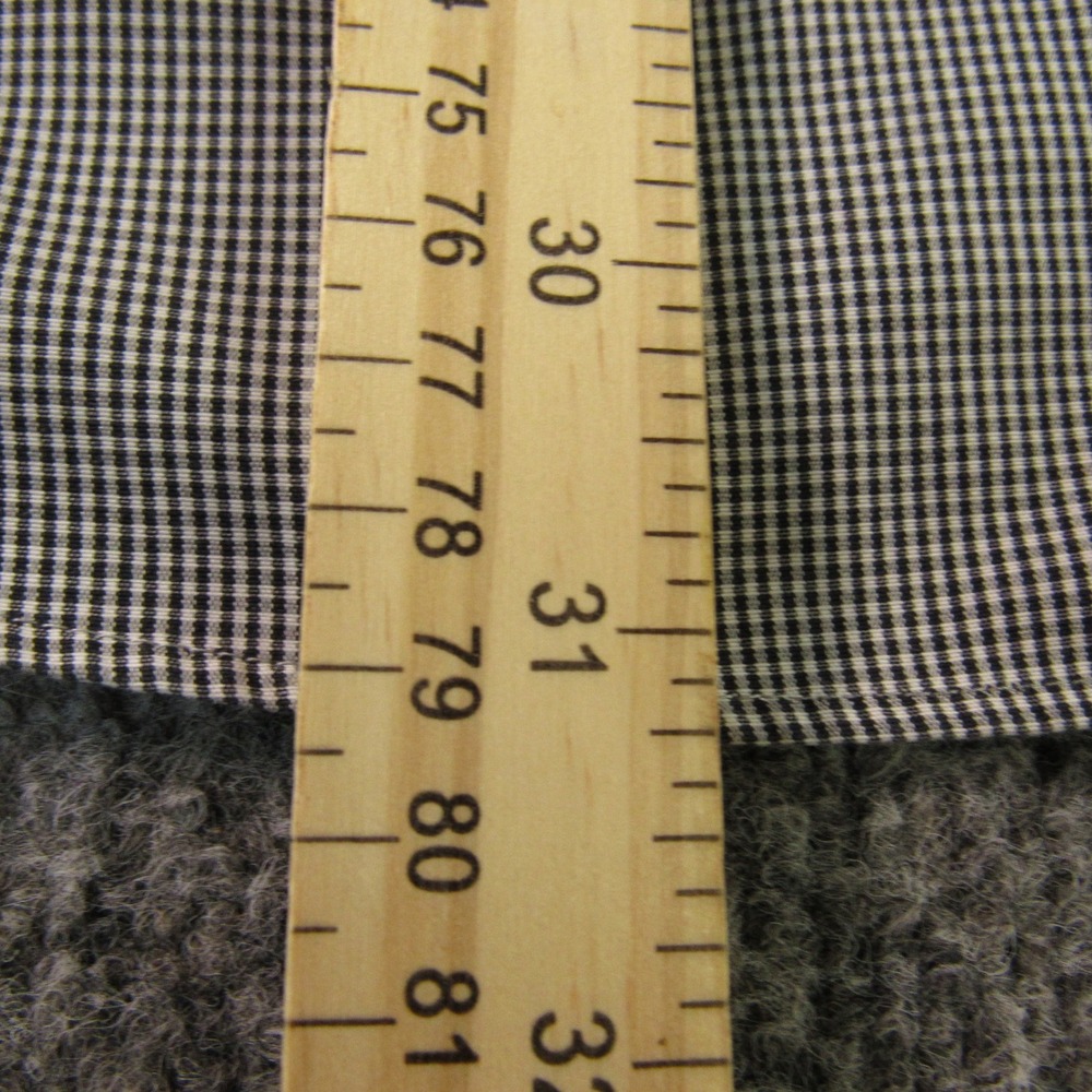 Roundtree & Yorke Shirt Men 15 32 Black White Micro Check Fitted Non-Iron Poplin - Picture 10 of 10